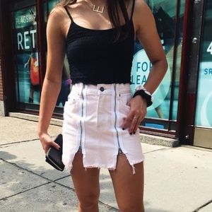 -RARE- LF Carmar Pink Denim Skirt w/ zippers